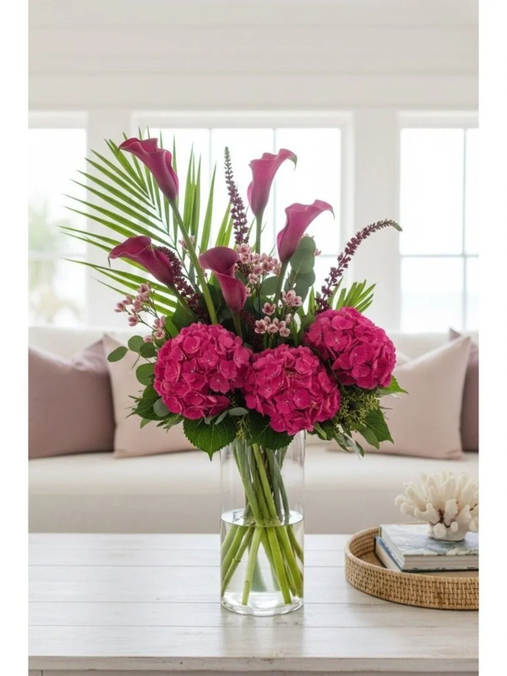 Calla Lily Bundle Real Touch Faux Flowers Plum Purple